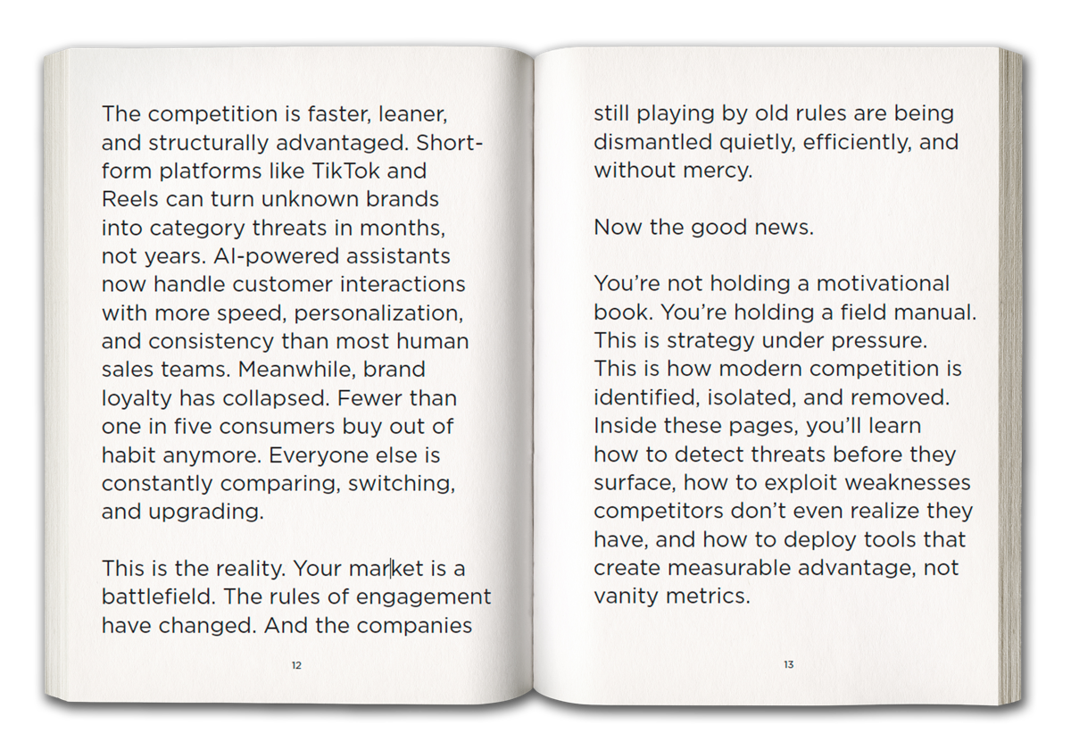 Interior pages from Shock & Awe by Steve Brazell